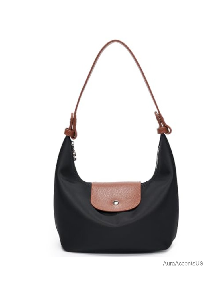 Mini Nylon Crossbody Bag Convertible Dumpling Purse With 2 Straps